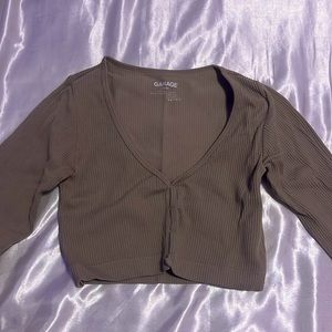 Garage long sleeve fitted top